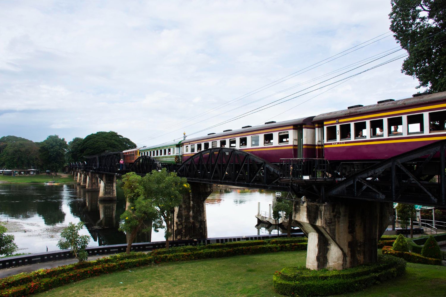 Burma–Thailand Railway during World War II along the river cliffs