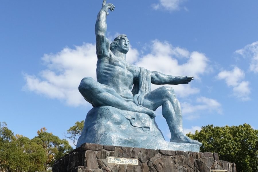 Exhibition hall inside Hiroshima Peace Memorial Museum documenting atomic bomb history