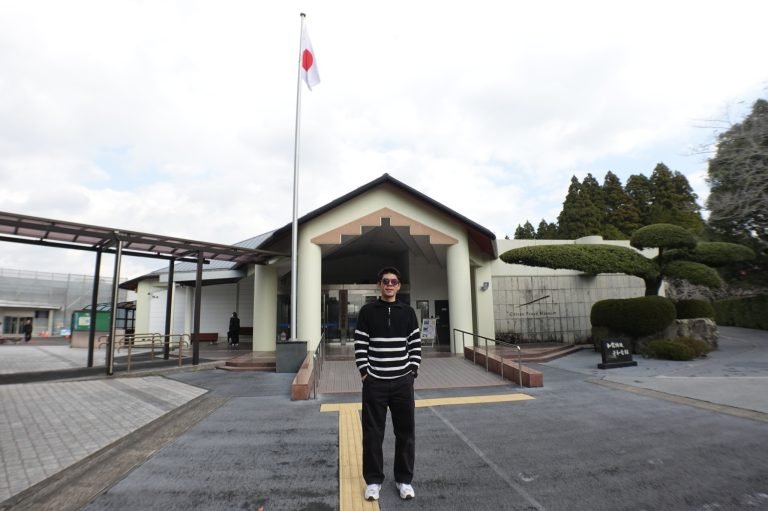 Scenic landscape of Kagoshima with Sakurajima volcano in background