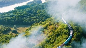 Historic railway bridge in Thailand connected to World War II supply routes