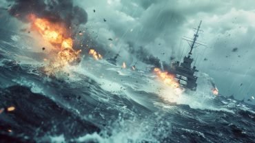 Map illustrating major naval battles of the Pacific War