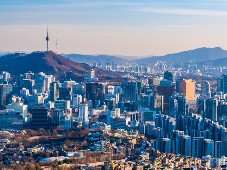 Seoul skyline showing modern city built after the Korean War