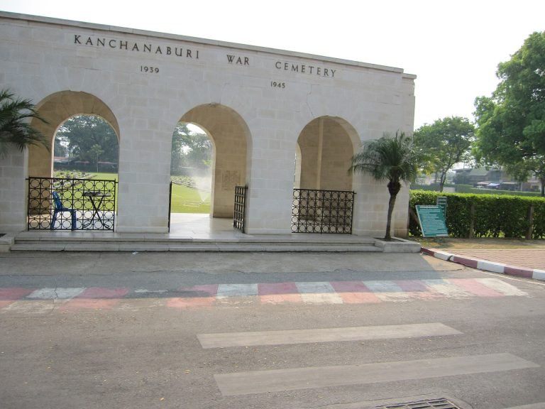 War cemetery in Kanchanaburi honoring prisoners