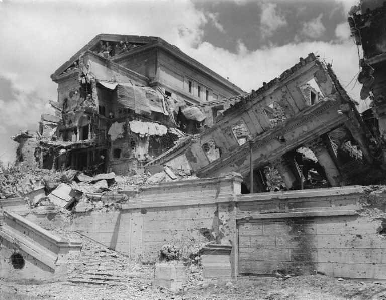 Ruins of Intramuros following wartime bombardment