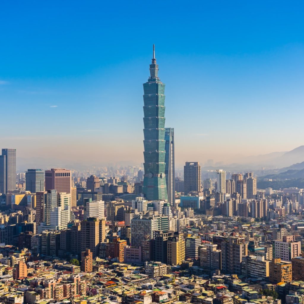 Modern Taipei skyline symbolizing transformation