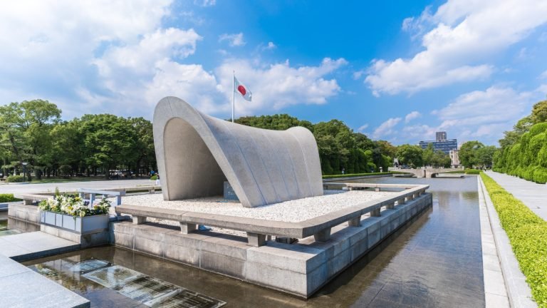 Quiet memorial spaces in Hiroshima