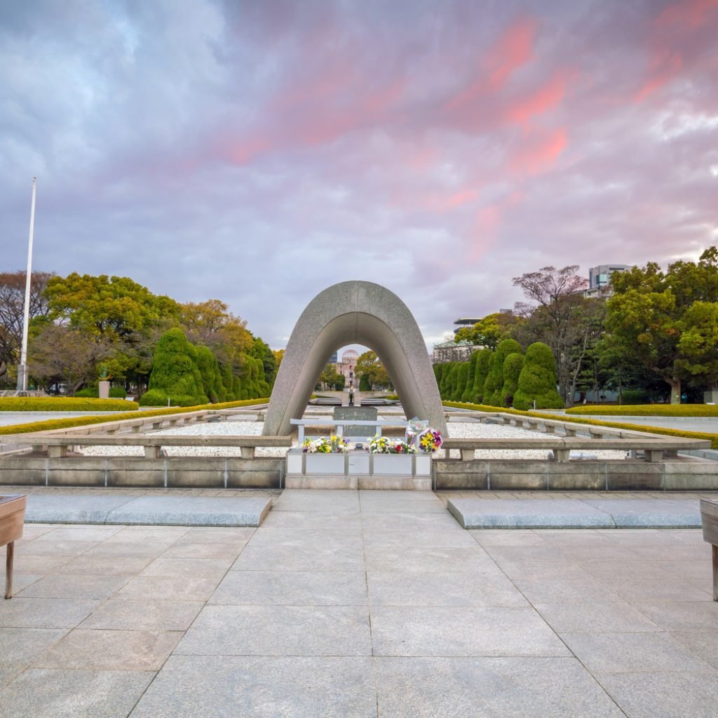 Quiet memorial spaces in Hiroshima