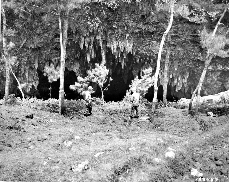 Caves used by civilians during the Battle of Okinawa