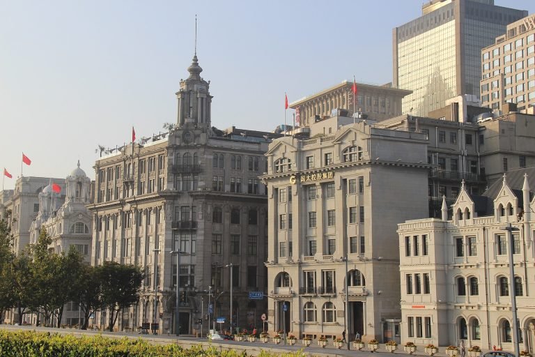 Colonial-era buildings along the Shanghai Bund
