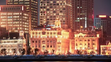 Old Shanghai concessions blending into modern city