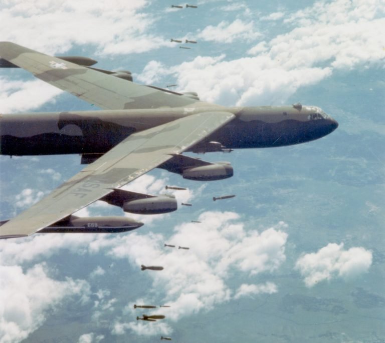 dropping bombs over Vietnam